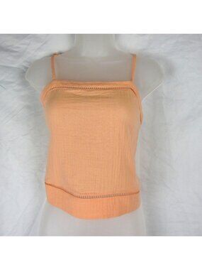 Soma Adjustable Strap Peach Cotton Camisole Top Size: S Summer Coastal $59